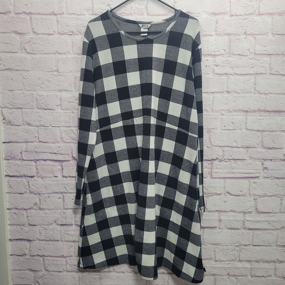 Duluth Trading Co Dresses & Skirts - Duluth Trading Co Buffalo Plaid Tunic Dress XL Flannel Pockets Cozy Cabin Warm